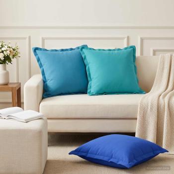 ARDEBO.de - Wurfkissen 2 stk. HOUTEN Hellblau 50 x 50 cm Polyester