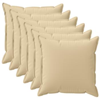 Wurfkissen 6 stk. HOUTEN Beige 30 x 30 cm Polyester