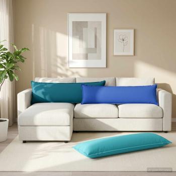 ARDEBO.de - Wurfkissen HOUTEN Hellblau 40 x 145 cm Polyester