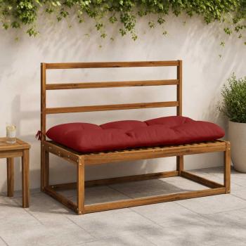 ARDEBO.de - Bankkissen VIANEN 2 stk. 100 % Polyester Rot 110 x 60 x 12 cm
