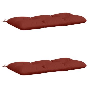 Bankkissen VIANEN 2 stk. 100 % Polyester Rot 110 x 60 x 12 cm