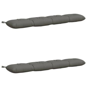 Bankkissen VIANEN 2 stk. 100 % Polyester Grau 150 x 30 x 12 cm