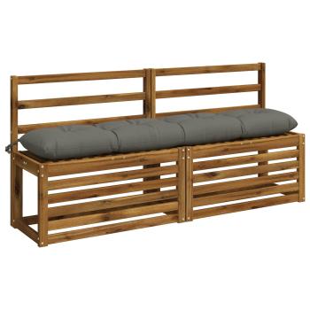 Bankkissen VIANEN 2 stk. 100 % Polyester Grau 150 x 30 x 12 cm