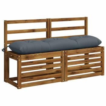 Bankkissen VIANEN 2 stk. 100 % Polyester Blau 130 x 30 x 12 cm