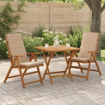 ARDEBO.de - Hochlehner-Auflage GEMERT 2 stk. 100 % Polyester Sand