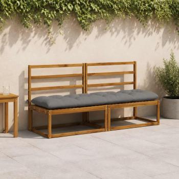 ARDEBO.de - Bankkissen VIANEN 100 % Polyester Grau 200 x 50 x 12 cm