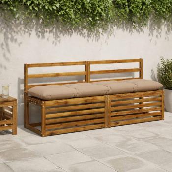 ARDEBO.de - Bankkissen VIANEN 100 % Polyester Sand 160 x 40 x 12 cm