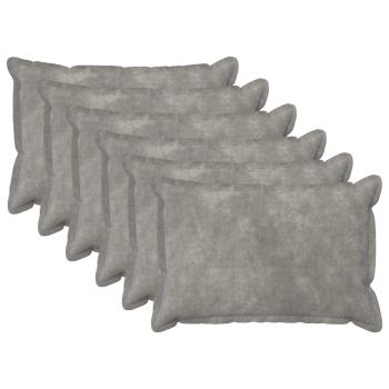ARDEBO.de - Wurfkissen 6 stk. HOUTEN Hellgrau 30 x 50 cm Mikrofaser Fleece