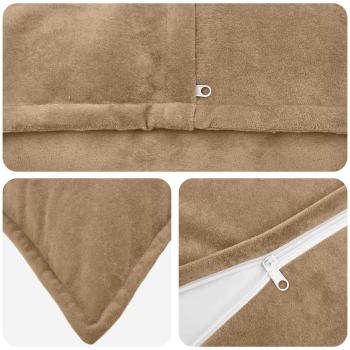 Wurfkissen 12 stk. HOUTEN Taupe 45 x 45 cm Mikrofaser Fleece