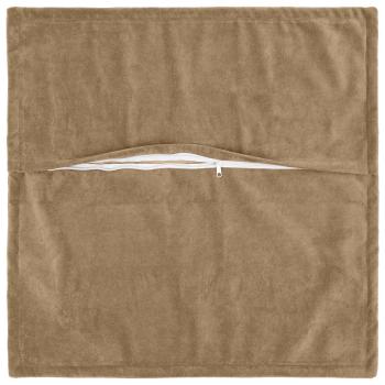 Wurfkissen 2 stk. HOUTEN Taupe 65 x 65 cm Mikrofaser Fleece