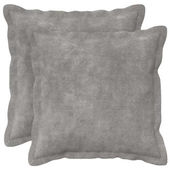 ARDEBO.de - Wurfkissen 2 stk. HOUTEN Hellgrau 35 x 35 cm Mikrofaser Fleece