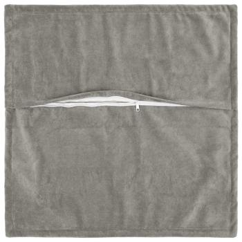 Wurfkissen 12 stk. HOUTEN Hellgrau 45 x 45 cm Mikrofaser Fleece