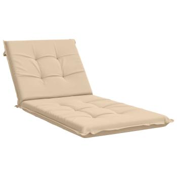 Sonnenliege Kissen GEMERT 100 % Polyester Creme 190 x 90 x 9 cm