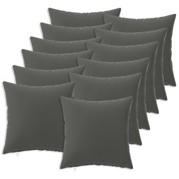 Wurfkissen 12 stk. HEERLEN Anthrazit 40 x 40 cm Polyester