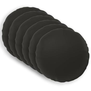 Wurfkissen 6 stk. HEERLEN Schwarz Durchmesser 30 cm Polyester