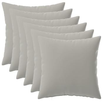 Wurfkissen 6 stk. HEERLEN Grau 30 x 30 cm Polyester