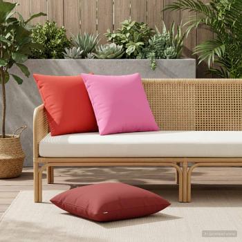 ARDEBO.de - Wurfkissen 2 stk. HEERLEN Rot 60 x 60 cm Polyester
