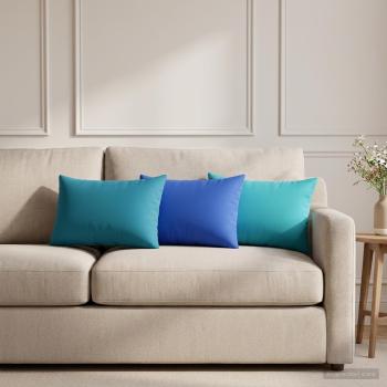 ARDEBO.de - Wurfkissen 2 stk. HEERLEN Türkis 30 x 50 cm Polyester