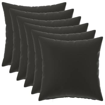 Wurfkissen 6 stk. HEERLEN Schwarz 30 x 30 cm Polyester