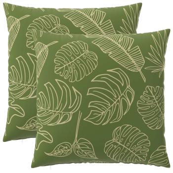 Wurfkissen 2 stk. HEERLEN Blattdesign 55 x 55 cm Polyester