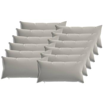 Wurfkissen 12 stk. HEERLEN Grau 40 x 80 cm Polyester