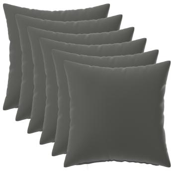 Wurfkissen 6 stk. HEERLEN Anthrazit 35 x 35 cm Polyester