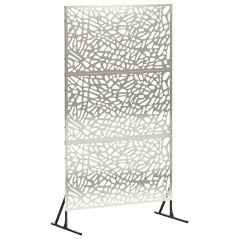 Sichtschutz 100 x 50 x 180 cm Edelstahl Silber