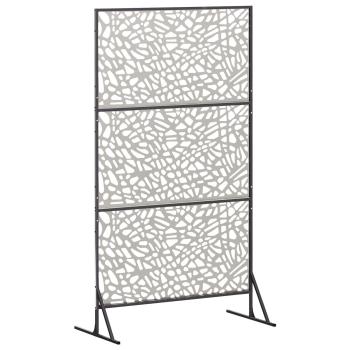 Sichtschutz 100 x 50 x 180 cm Edelstahl Silber