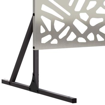 Sichtschutz 100 x 50 x 180 cm Edelstahl Silber