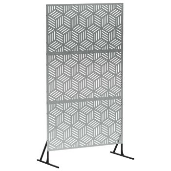 Sichtschutz 100 x 50 x 180 cm Verzinkter Stahl Silber
