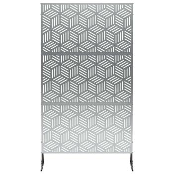 Sichtschutz 100 x 50 x 180 cm Verzinkter Stahl Silber