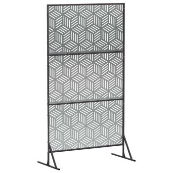 Sichtschutz 100 x 50 x 180 cm Verzinkter Stahl Silber