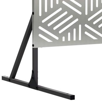 Sichtschutz 100 x 50 x 180 cm Verzinkter Stahl Silber