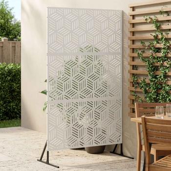 ARDEBO.de - Sichtschutz 100 x 50 x 180 cm Stahl Weiß