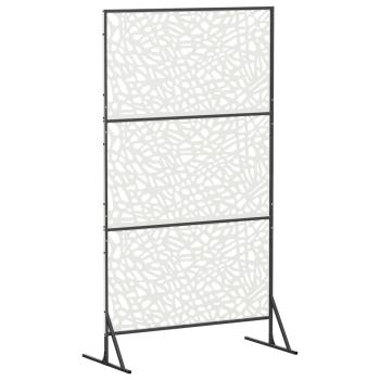 Sichtschutz 100 x 50 x 180 cm Stahl Weiß