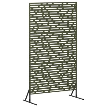 Sichtschutz 100 x 50 x 180 cm Stahl Olivgrün