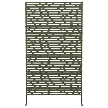 Sichtschutz 100 x 50 x 180 cm Stahl Olivgrün