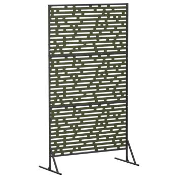 Sichtschutz 100 x 50 x 180 cm Stahl Olivgrün