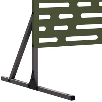 Sichtschutz 100 x 50 x 180 cm Stahl Olivgrün