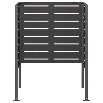 Mülltonnen-Sichtschutz 85 x 85 x 113 cm Stahl Schwarz