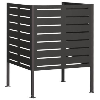 Mülltonnen-Sichtschutz 85 x 85 x 113 cm Stahl Schwarz