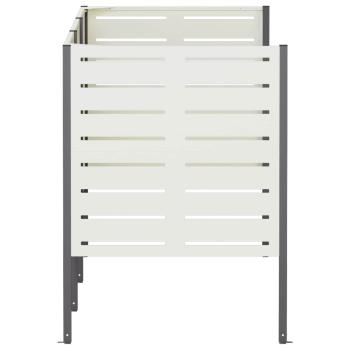 Mülltonnen-Sichtschutz 249 x 85 x 113 cm Stahl Weiß
