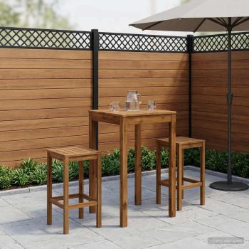 ARDEBO.de - Gartenbar-Tisch LAREN Natur 60 x 60,5 x 105 cm
