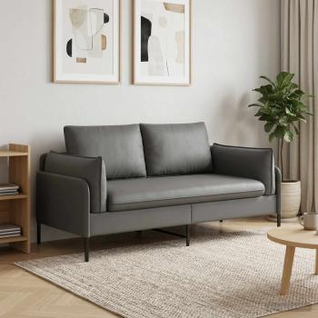 ARDEBO.de - 2-Sitzer Sofa 2-Sitzer Dunkelgrau 188 x 81 x 89 cm Samt