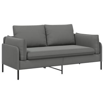 2-Sitzer Sofa 2-Sitzer Dunkelgrau 188 x 81 x 89 cm Samt