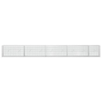 Gabione mit 3,5 mm Draht und 5x2,5 cm Maschen 450x20x50 cm