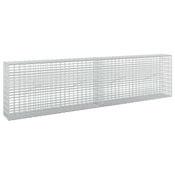 Gabione mit 3,5 mm Draht und 5x2,5 cm Maschen 200x20x50 cm