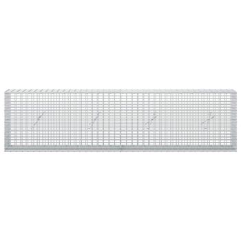 Gabione mit 3,5 mm Draht und 5x2,5 cm Maschen 200x20x50 cm
