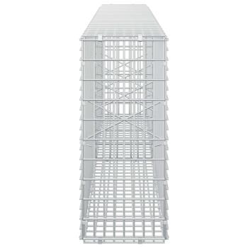 Gabione mit 3,5 mm Draht und 5x2,5 cm Maschen 200x20x50 cm