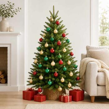 ARDEBO.de - Weihnachtskugelset 150 stk. Rot, Gold und Grün Durchmesser 3 cm